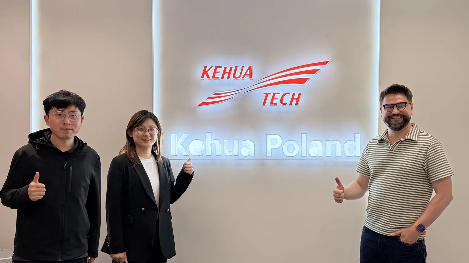 Energy storage Poland: Kehua inverter and battery equipment at the company office in Warsaw
