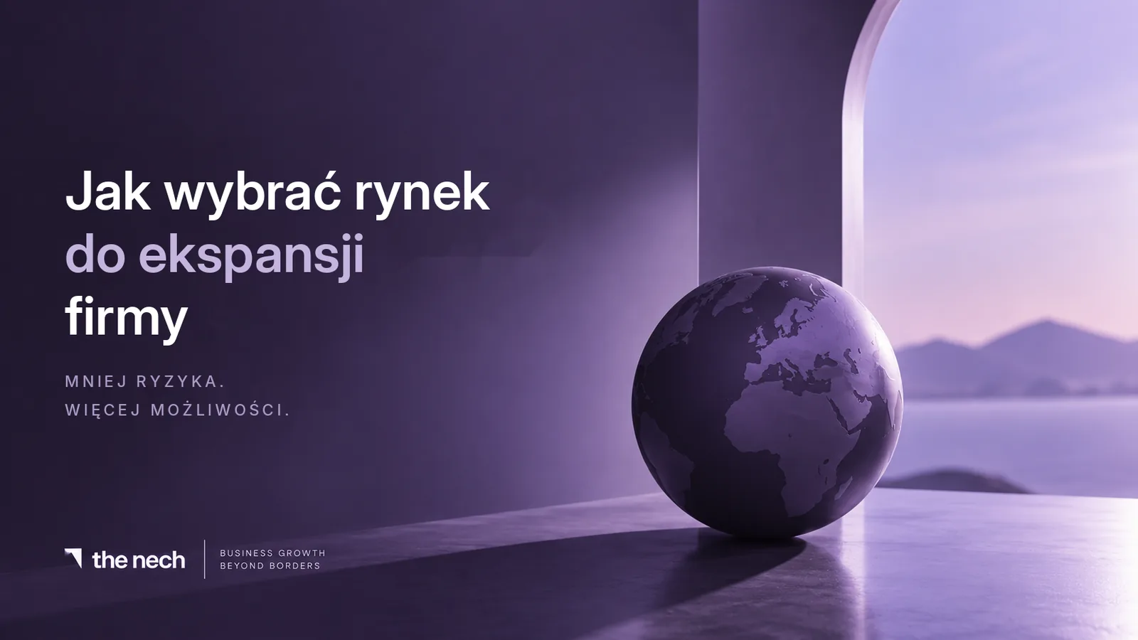 Wybór rynku zagranicznego: globus w kolorach marki the nech